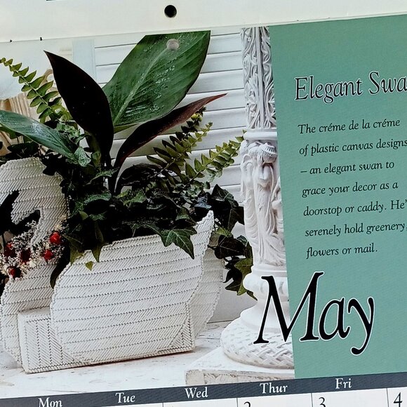 Plastic Canvas 1991 Calendar The Needlecraft Shop 12 Projects 28 Pages Vtg - Picture 10 of 16